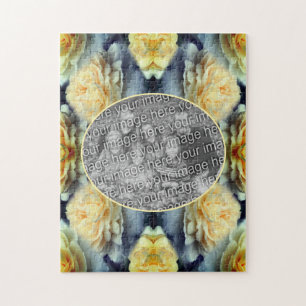 Puzzle Cadres de gouttes de rose jaune Créez votre propre