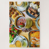 Puzzle Café au chocolat Fondue Fraise Dessert (Vertical)