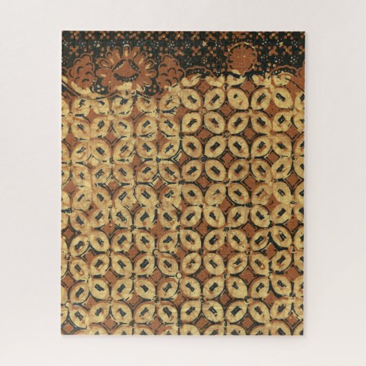 Puzzle Café Bean Batik Art Motif Design (Vertical)