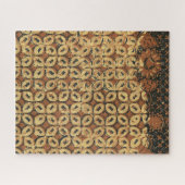 Puzzle Café Bean Batik Art Motif Design (Horizontal)