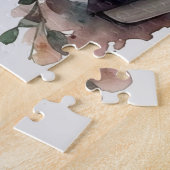 Puzzle Café Boho Floral Vert Aquarelle Brown (Côté)