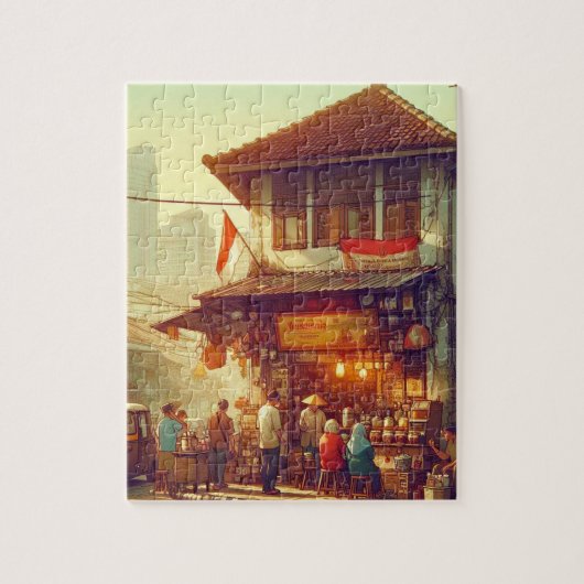 Puzzle Café de rue de Jakarta (Vertical)