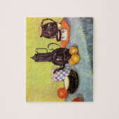 Puzzle Café en émail bleu par Vincent van Gogh (Vertical)