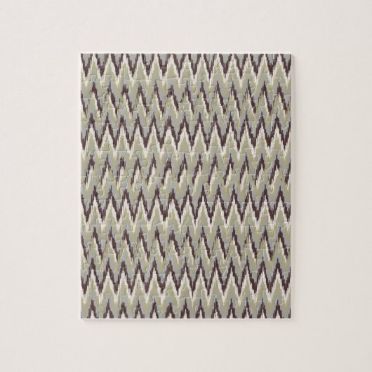 Puzzle Café et Sage iKat ZigZag Motif (Vertical)