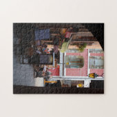 Puzzle Cafés extérieur, restaurants dans la ville (Horizontal)