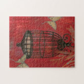 Puzzle Cage d'oiseaux décorative avec papillons (Horizontal)