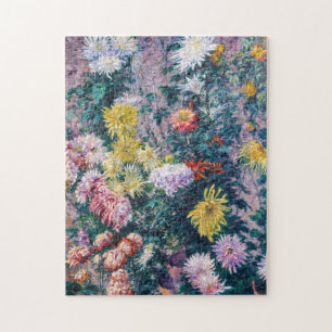 Puzzle Caillebotte - Chrysanthèmes blancs et jaunes