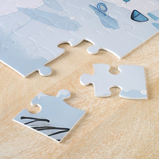 Puzzle Cairn Terrier Chien Winter Wonderland Noël Joie (Côté)