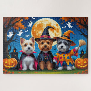 Puzzle Cairn Terrier Chiens Citrouille Halloween Funny