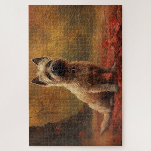Puzzle Cairn Terrier en automne Leaves automne Inspire (Vertical)