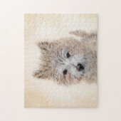 Puzzle Cairn Terrier Peinture Chiot - Art Chien original (Vertical)