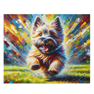 Puzzle Cairn Terrier Style Acrylique : Wheaten Cairnie Lo