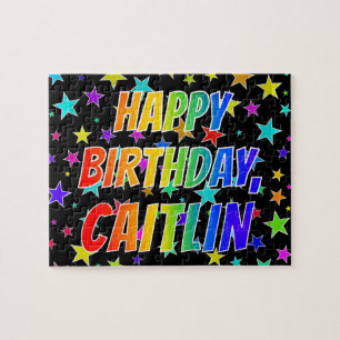 Puzzle "CAITLIN" Prénom, Amusant "HEUREUX ANNIVERSAIRE"