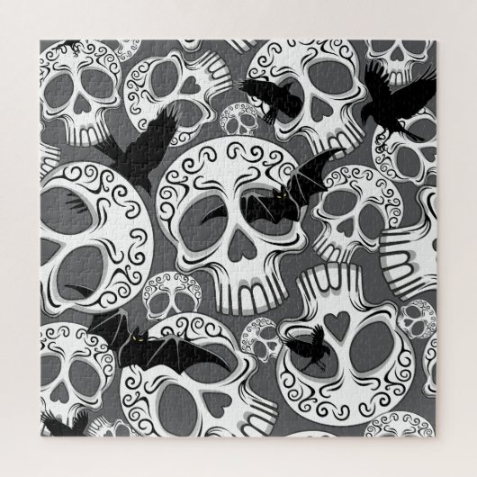 Puzzle Calaveras décoratives Halloween (Vertical)