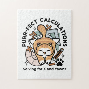 Puzzle Calculs Parfaits – Création de chat de maths drôle