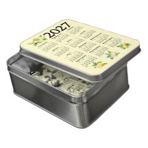 Calendrier 2027 style italien citrons jaunes