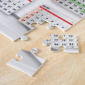 Puzzle Calendrier anglais hébreu 2016-2017 (Côté)