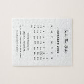 Puzzle Calendrier calligraphie moderne non photo enregist (Horizontal)