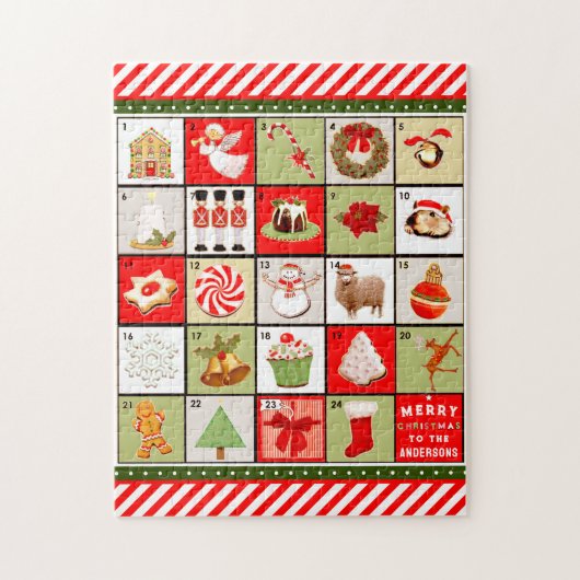 Puzzle Calendrier de l'Avent de Noël (Vertical)