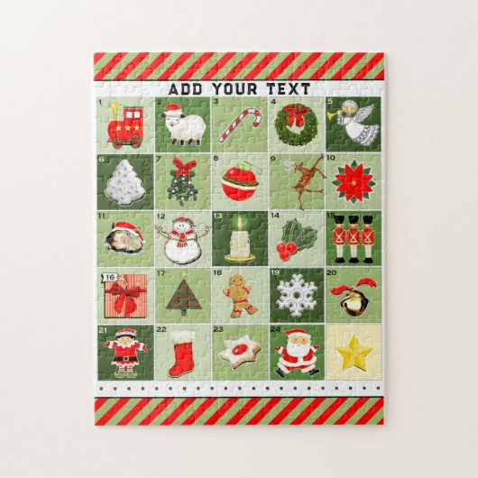 Puzzle Calendrier de l'Avent de Noël (Vertical)
