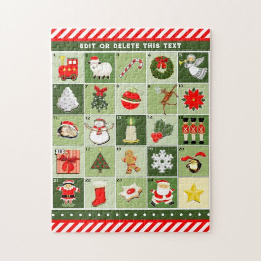 Puzzle Calendrier de l'Avent de Noël (Vertical)