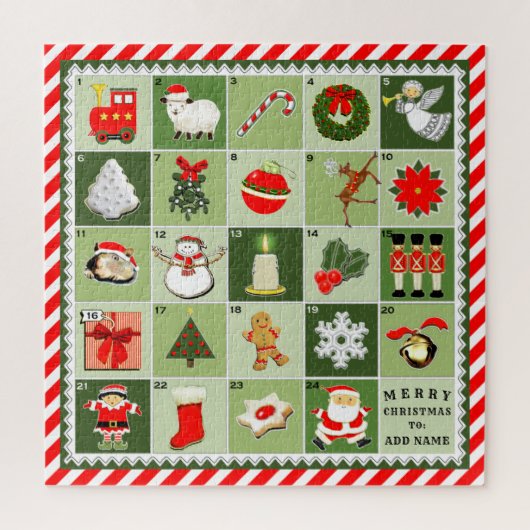 Puzzle Calendrier de l'Avent de Noël créatif (Vertical)