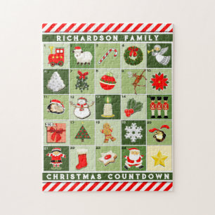 Puzzle Calendrier de l'Avent de Noël personnalisé
