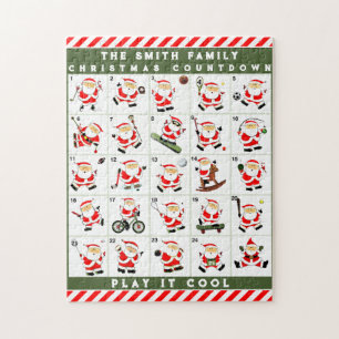 Puzzle calendrier de l'Avent de Noël personnalisé