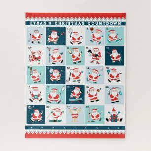 Puzzle Calendrier de l'Avent de Noël personnalisé pour le