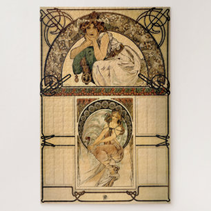 Puzzle Calendrier des fleurs de cerisier par Mucha
