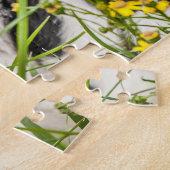 Puzzle Calf dans l'herbe et les fleurs (Côté)