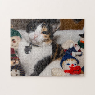 Puzzle Calico And Snowmen