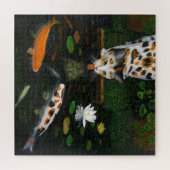 Puzzle Calico Cat and Koi Fish (Horizontal)