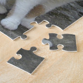 Puzzle Calico chat assis dehors (Côté)
