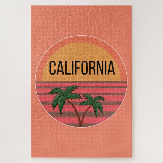 Puzzle California Cute Design Idées Cadeau Coucher de sol (Vertical)