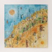 Puzzle California Illustrated Watercolor Map Art (Horizontal)