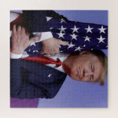 Puzzle Câlins au drapeau de Trump (Horizontal)