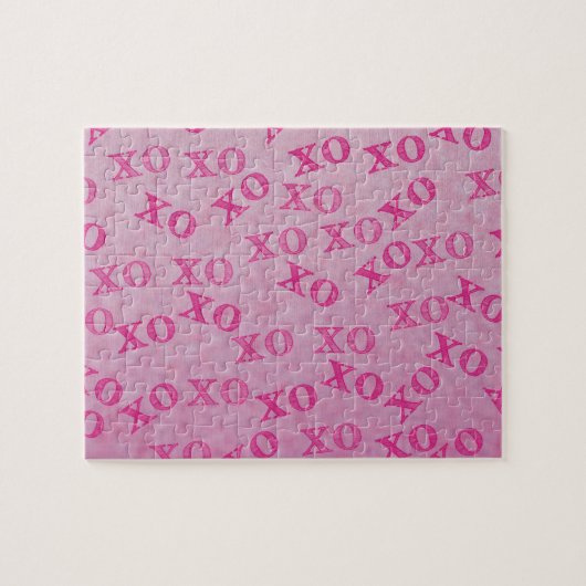 Puzzle Câlins et baisers rose XO XO (Horizontal)