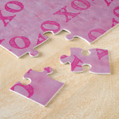 Puzzle Câlins et baisers rose XO XO (Côté)
