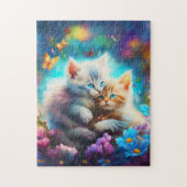 Puzzle Câlins Moustachu : Chatons Avec Papillons (Vertical)