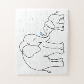 Puzzle Câlins tendres d'éléphants (Vertical)