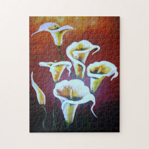 Puzzle Calla Blanche Lit Des Fleurs De Coupe Artistique S