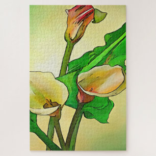 Puzzle Calla Se Lie Contre Un Ombre Vert