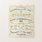 Puzzle Calligraphie 1889 de Dix commandements (Vertical)