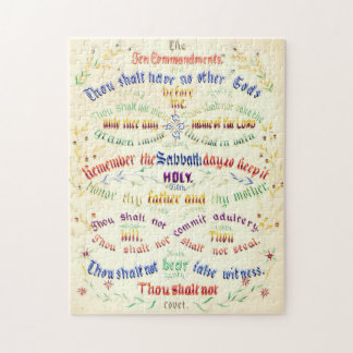 Puzzle Calligraphie 1889 de Dix commandements