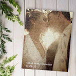 Puzzle Calligraphie Mariage photo Merci Ombre<br><div class="desc">Cette conception peut être personnalisée dans la zone fournie en modifiant la photo et/ou le texte. Vous pouvez également le customiser en cliquant sur Personnaliser ce Modèle, puis en choisissant l'option cliquer pour customiser et supprimer ou modifier la couleur de l'arrière - plan, ajouter du texte, modifier la couleur ou...</div>