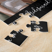 Puzzle Calligraphie noire photo personnalisée Proposition (Côté)
