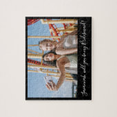 Puzzle Calligraphie noire photo personnalisée Proposition (Vertical)