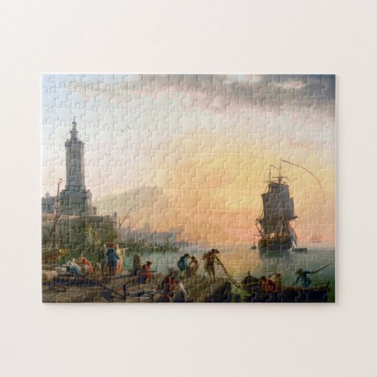 Puzzle Calm at a Mediterranean Port Claude-Joseph Vernet (Horizontal)