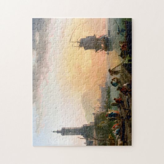 Puzzle Calm at a Mediterranean Port Claude-Joseph Vernet (Vertical)